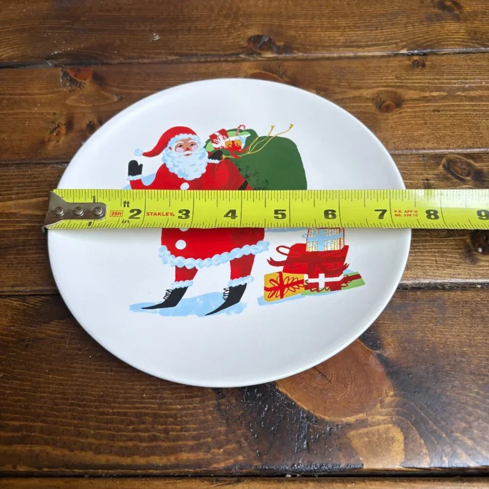Threshold‎ Santa Claus Christmas Plate – Holiday Stoneware Dish